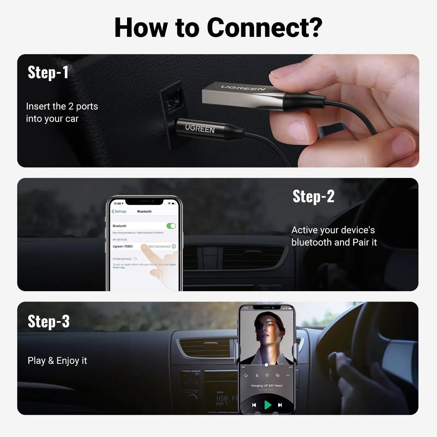Upgrade Your Drive Instantly â€?Bluetooth 6.0 AUX Wireless Audio Receiver with Hands-Free Calling