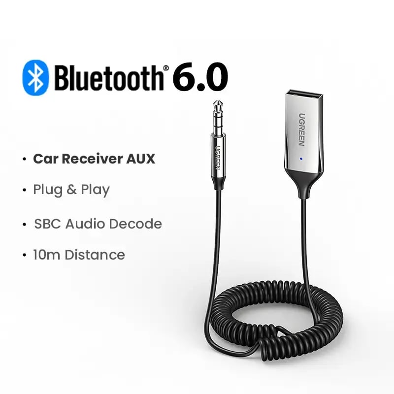 Upgrade Your Drive Instantly â€?Bluetooth 6.0 AUX Wireless Audio Receiver with Hands-Free Calling